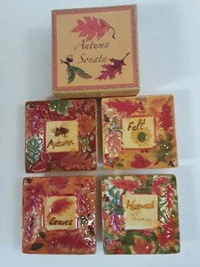 MWW Market Autumn Sonata Mini Plates Set 4 Original Box - Picture 1 of 9