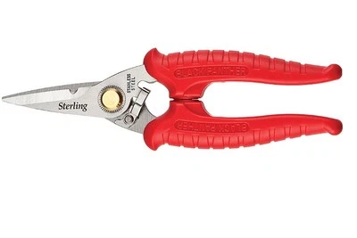 1 x 185mm 7" Black Panther Red Hi-Tensile Industrial Snips Sterling Stainless  - image 1 of 4