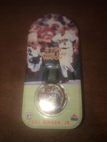 Cal Ripken Jr 2131 Game Day Commemorative Watch by Sun Time WITH TIN 1995 NICE!! Cover