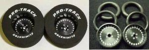 Pro Track "Classic Black" 1 3/16" x .500 wd Matching Rr & Ft 1/24 Slot Car Drag - Picture 1 of 5