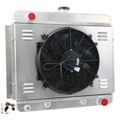 For 1962-1967 Chevrolet Chevy II Nova SS 4.6L V8 3 ROWS RADIATOR+FAN SHROUD Foto 1 de 4