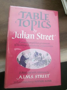 Julian Street TABLE TOPICS 1st Edition jacket 1959 COOK BOOK - Picture 1 of 1