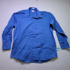 Smith Forester Men's Blue White Striped Button Up Long Sleeve Shirt 17 1/2 34/35 - Picture 1 of 13