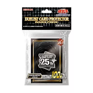 Yugioh Duelist Card Protector 25th anniversary Black 100 Sleeves/Konami - Picture 1 of 1