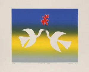Mireille Kramer, "Birds in Love" - Grabado firmado edición limitada - Imagen 1 de 6