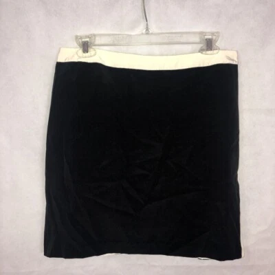 Falda Willi Smith 100 % seda negra/blanca talla 10 Foto 1 de 3