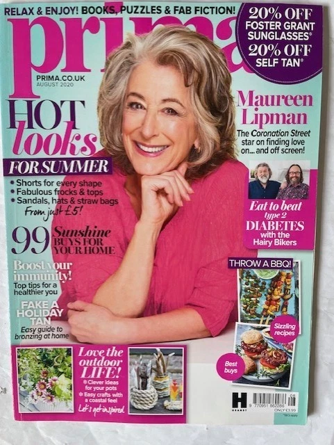 PRIMA - AUG 2020 - HOT LOOKS FOR SUMMER - MAUREEN LIPMAN CORONATION STREET - Image 1 of 1