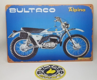 Placa de metal BULTACO Alpina - Imagem 1 de 4