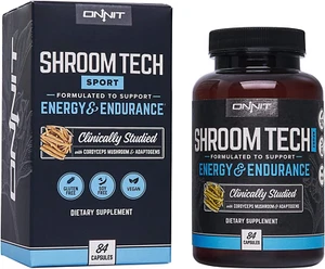 ONNIT Shroom Tech Sport Daily Exercise Support Capsules, Pre Workout Supplement - Picture 1 of 14
