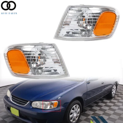 Right&Left Side Turn Signal Light For 2001-2002 Toyota Corolla Park Marker Lamp - Image 1 of 4