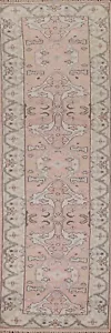 Pink/ Ivory VIndian Oushak 10 ft. Runner Rug Handmade Wool 2' 6" x 10' 2" Carpet - Picture 1 of 12
