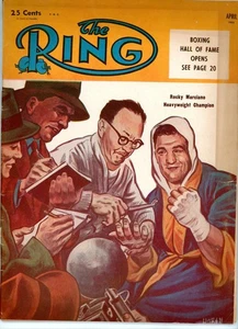 Ring Magazine Marciano Rocky Boxing  Louis Moore Johnson Robinson Apr 1955 - Picture 1 of 11
