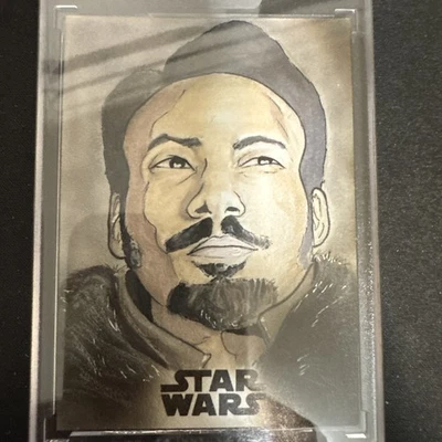 Topps Star Wars Galaxy Sketch Lando de Andrew Lopez Foto 1 de 4