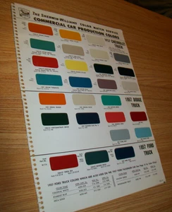 1957 Chevy Dodge Ford PIckup Panel Truck Sherwin Williams color Paint Chips set - Picture 1 of 1