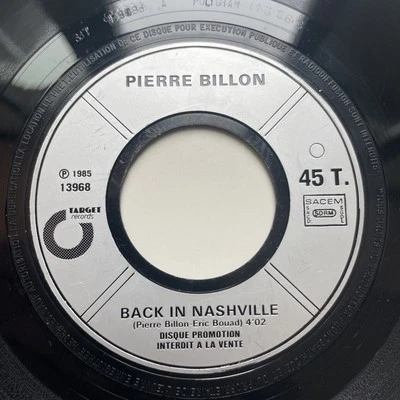 French SP Pierre Billon – Back In Nashville / La Bamba Triste - Promo Juke box - Bild 1 von 4