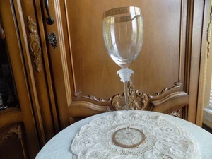 Versace by Rosenthal Medusa white or red wine glass with gold trim - Picture 1 of 7
