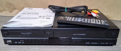 JVC DR-MV100B DVD VCR Recorder & Player Combo VHS HDMI w/ Remote+Manual TESTED✅️ - Image 1 of 4