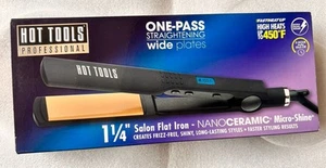 Hot Tools Pro Artist Nano Ceramic Flat iron Wide Plate 1-1/4 New Straightening - Picture 1 of 7