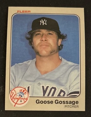 1983 Fleer Goose Gossage Baseball Card #318 Yankees HOF Pitcher VG O/C - Image 1 of 2