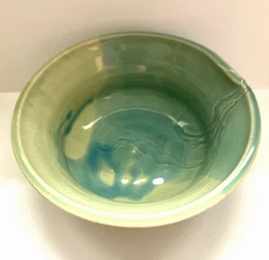 Local Artist Signed Hand Thrown & Glazed Pottery Bowl - Bild 1 von 13