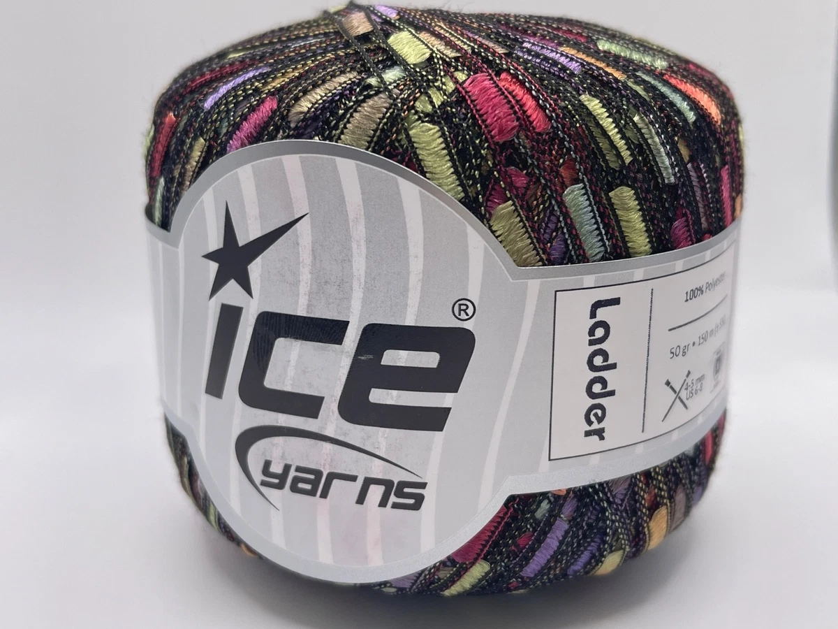 Trellis Novelty Yarn Sunset Ice Trellis Ladder Ribbon Yarn - 50gr ...
