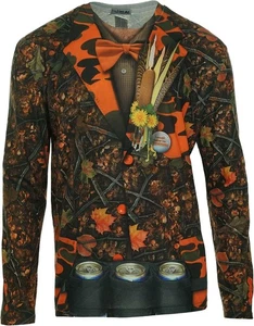 Redneck Tuxedo Camo Hunter Faux Real Fancy Dress Up Halloween Adult Costume - Picture 1 of 2