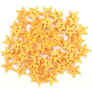 Dress It Up Embellishments-Star Buttons - Yellow - Picture 1 of 1