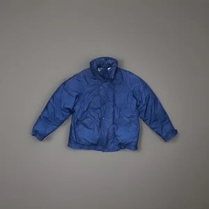 Vintage 80s Penfield Bear Logo Goose Down Puffer Jacket Navy Blue Men's Large - Picture 1 of 5