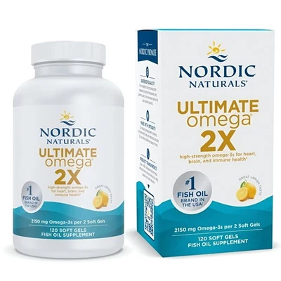 Nordic Naturals Ultimate Omega 2X cápsulas blandas, 2150 mg. - aceite de pescado - 120 geles suaves... Foto 1 de 4