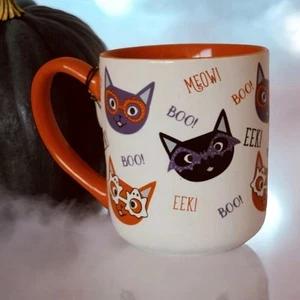 Nuova tazza da tè caffè in ceramica Sheffield Home Halloween gatto dov'è Paw-Rty 18 oz - Foto 1 di 2