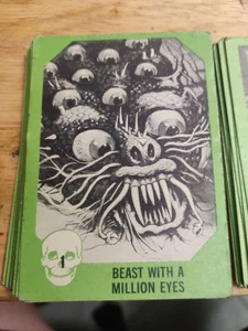 CARTE NU VINTAGE 1961 SERIE 1 MOSTRI HORROR 57 DI 66 CARTE - Foto 1 di 5