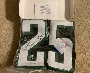 LeSean McCoy Signed Philadelphia Eagles Custom Kelly Green Jersey PSA COA - Picture 1 of 5