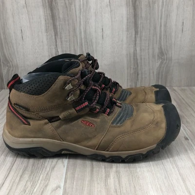 Keen Hiking Boots Mens Youth 7 Ridge Flex Brown Leather Outdoor Heel Lock - Image 1 of 4