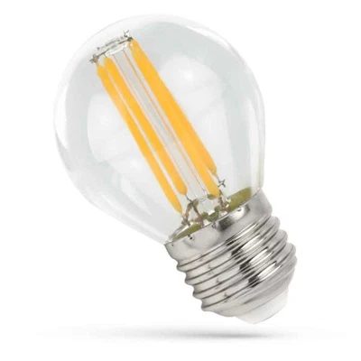 LED Filament Leuchtmittel Tropfen 4W = 40W E27 klar 500lm warmweiß 2700K Licht - Bild 1 von 2