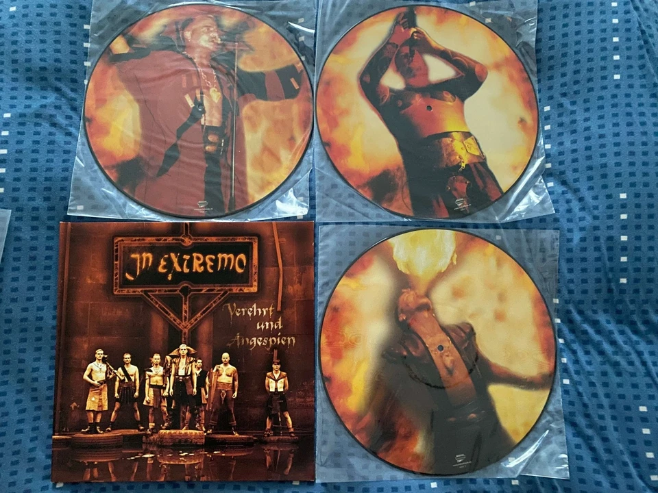 In Extremo - Verehrt und.../Weckt die Toten 3fach Picture LP Set 2001 ungespielt - Bild 1 von 2