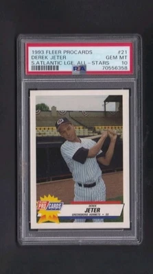 Fleer Procards Derek Jeter 1993 #Sal-21 S Liga Atlántica All-Stars PSA 10 raro Foto 1 de 2