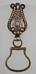 Historismus Trachtenschmuck Rockstecker mit Karabiner Alpacca um 1880 (130945) - Bild 1 von 6