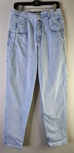 Vtg 90's Guess Pascal 075 32x32 Jeans Loose High Waist Straight GREEN Triangle  - Picture 1 of 8