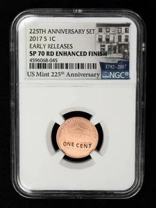 2017-S Lincoln Shield 1c Cent NGC SP70 RD Enhanced (Early Releases) - Picture 1 of 4