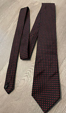 Mens Tie John W Nordstrom 58" x 3.5" Black with Red Cubes necktie