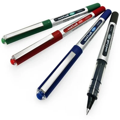 Uni-ball UB-150 Micro Flüssig Tinte Tintenroller Stifte - 0.5mm - 4 Farben IN - Bild 1 von 3