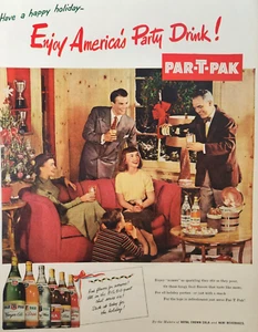 Christmas Party RC Cola Royal Crown Par T Pak Soda Pop 1951 Ad Magazine Print - Picture 1 of 7