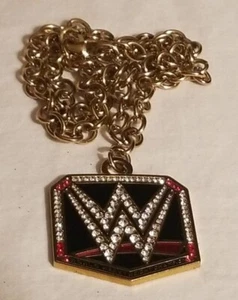 WWE WORLD HEAVYWEIGHT CHAMPION BELT PENDANT ON THICK CHAIN - Picture 1 of 9