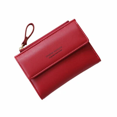 New REFID Women Leather Mini Wallet Credit Card Holder Small Bifold Purse - Image 1 of 4