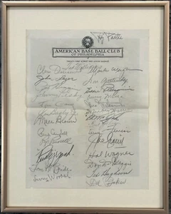 Ted Williams + 27 Other 1946 Boston Red Sox Players Signed Framed Display - Picture 1 of 8