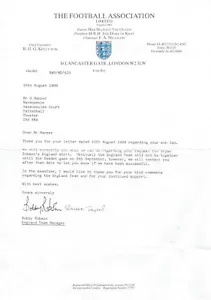 Bobby Robson & Graham Taylor Dual Signed England Football Letter UACC RD - Picture 1 of 1