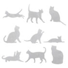  9 sztuk Kot Szkło Okno Antykolizyjne Naklejki ostrzegawcze Dekoracja Peel Zdejmowane