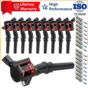 NEW 10X Ignition Coil & SP479 Spark Plug For Ford F150 4.6L 5.4 V8 6.8L DG508 - Bild 1 von 14