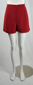 Baylis Knight Red High Waisted PLEATED Hot Pants Super SHORTS Retro Vintage - Bild 1 von 2