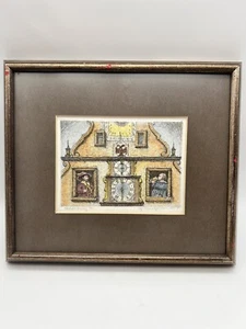 Ernst Geissendorfer Rothenburg Etching Print Signed Framed Etch Clock Tower - Picture 1 of 12